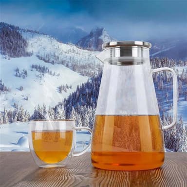 Karahvi Jug Teekannu Kahvipannu 1,8 L (läpinäkyvä)