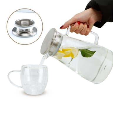 Karahvi Jug Teekannu Kahvipannu 1,8 L (läpinäkyvä)