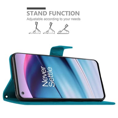 OnePlus Nord CE 5G Suojakuori Lompakkokotelo (Sininen)