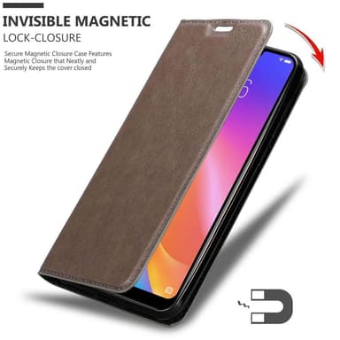 Vivo Y81i Suojakuori Lompakkokotelo (Ruskea)