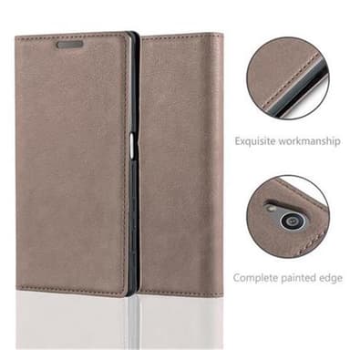 Sony Xperia Z5 Suojakuori Lompakkokotelo (Ruskea)