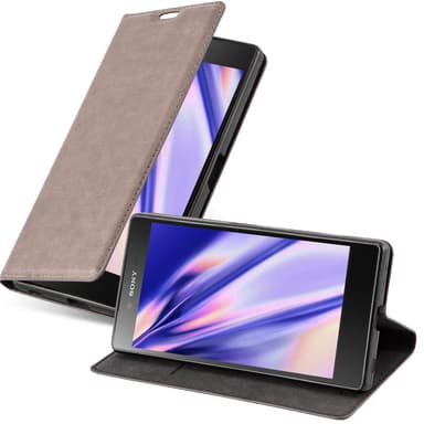 Sony Xperia Z5 Suojakuori Lompakkokotelo (Ruskea)