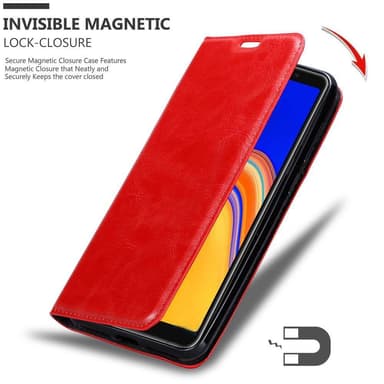 Samsung Galaxy A6s Suojakuori Lompakkokotelo (Punainen)