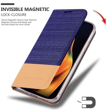 iPhone 13 Suojakuori Lompakkokotelo (Sininen)