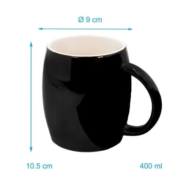 Kahvikuppi Muki posliinia lusikalla ja kannella 400ml