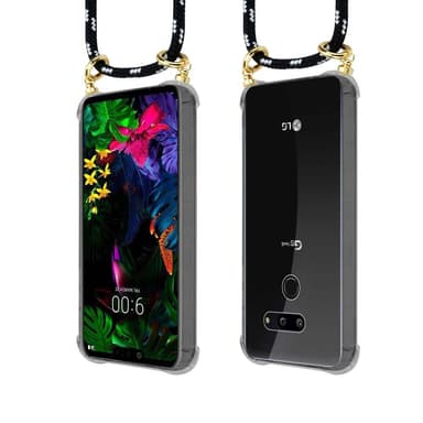 LG G8 ThinQ Suojakuori Kotelo Ketju (Musta)