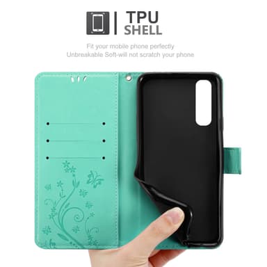 Oppo FIND X2 NEO Suojakuori Lompakkokotelo (Turkoosi)