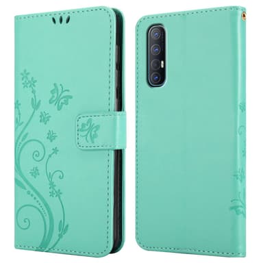 Oppo FIND X2 NEO Suojakuori Lompakkokotelo (Turkoosi)