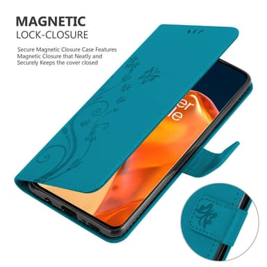 OnePlus 9 PRO Suojakuori Lompakkokotelo (Sininen)