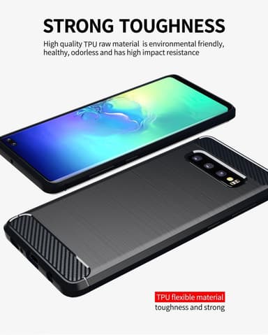 Suojakuori Samsung Galaxy S10 PLUS Kotelo (Musta)