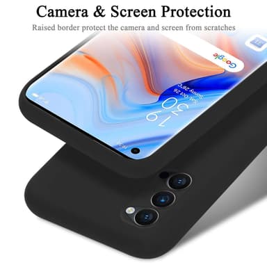 Oppo Reno4 PRO Suojakuori Kotelo Case (Musta)