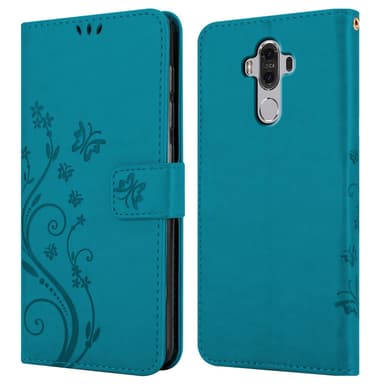 Huawei MATE 9 Suojakuori Lompakkokotelo (Sininen)