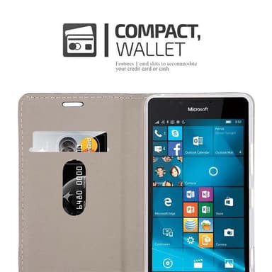 Nokia Lumia 950 Suojakuori Lompakkokotelo (harmaa)