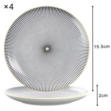 4x Levy posliinilautanen Plate Tarjoilulautanen 15,3 cm