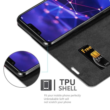 Huawei MATE 20 LITE Suojakuori Lompakkokotelo (harmaa)