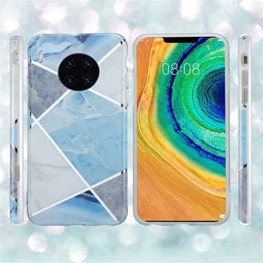 Huawei MATE 30 PRO Suojakuori Lompakkokotelo (Sininen)