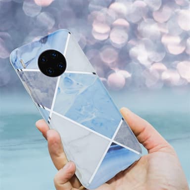 Huawei MATE 30 PRO Suojakuori Lompakkokotelo (Sininen)