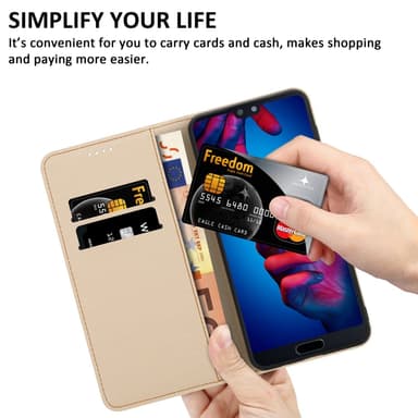 Huawei P20 Suojakuori Lompakkokotelo (Violetti)