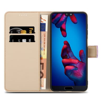 Huawei P20 Suojakuori Lompakkokotelo (Violetti)