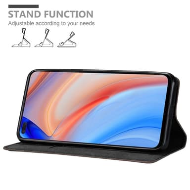 Oppo Reno4 PRO Suojakuori Lompakkokotelo (Ruskea)