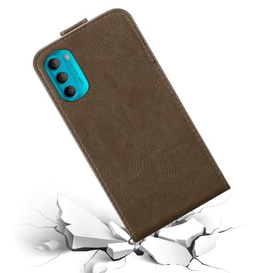 Motorola MOTO G71 5G Suojakuori Lompakkokotelo (Ruskea)