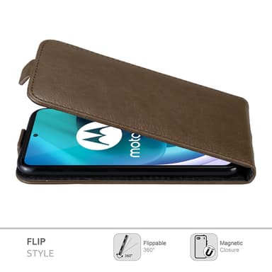 Motorola MOTO G71 5G Suojakuori Lompakkokotelo (Ruskea)