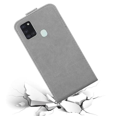 Samsung Galaxy A21s Suojakuori Lompakkokotelo (harmaa)