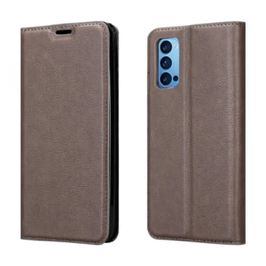 Oppo Reno4 PRO Suojakuori Lompakkokotelo (Ruskea)