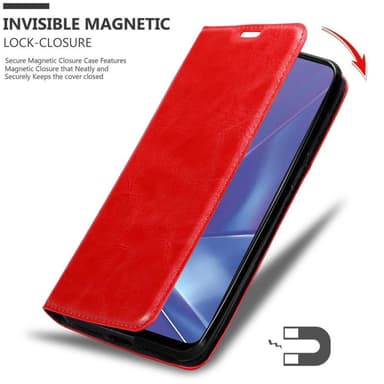 Oppo A52 Suojakuori Lompakkokotelo (Punainen)