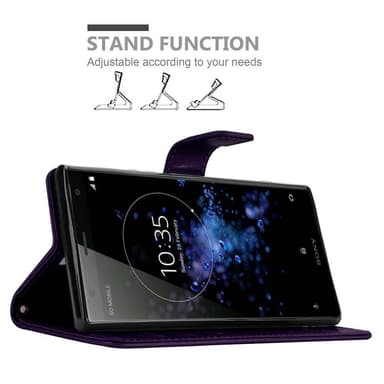 Sony Xperia XZ2 Suojakuori Lompakkokotelo (Violetti)