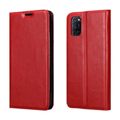 Oppo A52 Suojakuori Lompakkokotelo (Punainen)
