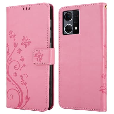Realme 7 5G Suojakuori Lompakkokotelo (Vaaleanpunainen)