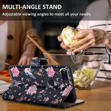 OnePlus 5T Suojakuori Lompakkokotelo (Musta)