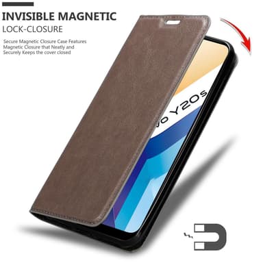 Vivo Y20s Suojakuori Lompakkokotelo (Ruskea)