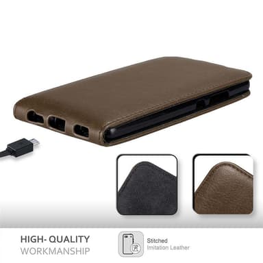 Huawei P9 Suojakuori Lompakkokotelo (Ruskea)