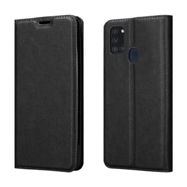 Samsung Galaxy A21s Suojakuori Lompakkokotelo (Musta)