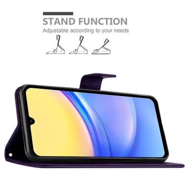 Samsung Galaxy A15 Suojakuori Lompakkokotelo (Violetti)