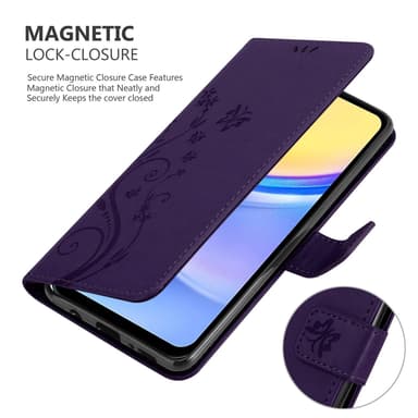 Samsung Galaxy A15 Suojakuori Lompakkokotelo (Violetti)