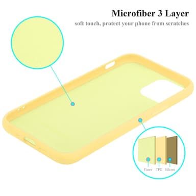 iPhone 12 MINI Suojakuori Kotelo Case (Keltainen)