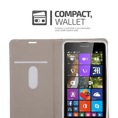 Nokia Lumia 540 Suojakuori Lompakkokotelo (Sininen)