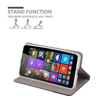 Nokia Lumia 540 Suojakuori Lompakkokotelo (Sininen)