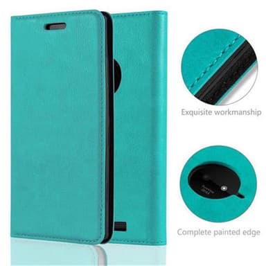 Nokia Lumia 830 Suojakuori Lompakkokotelo (Turkoosi)