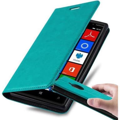 Nokia Lumia 830 Suojakuori Lompakkokotelo (Turkoosi)