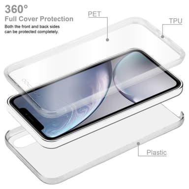 iPhone XR Suojakuori Case Cover (Läpinäkyvä)