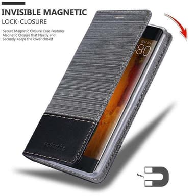 Huawei MATE 9 PRO Suojakuori Lompakkokotelo (harmaa)