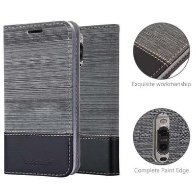 Huawei MATE 9 PRO Suojakuori Lompakkokotelo (harmaa)