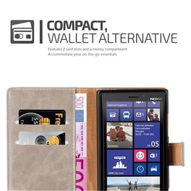 Nokia Lumia 920 Suojakuori Lompakkokotelo (Ruskea)