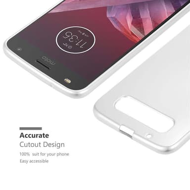 Motorola MOTO Z2 Suojakuori Kotelo (Hopea)