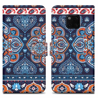 Huawei MATE 20 PRO Suojakuori Lompakkokotelo (Sininen)
