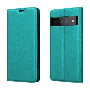 Google PIXEL 6 PRO Suojakuori Lompakkokotelo (Turkoosi)